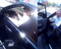 Aziz Yıldırım, aracını tartıştığı motosikletlinin üzerine kırdı.