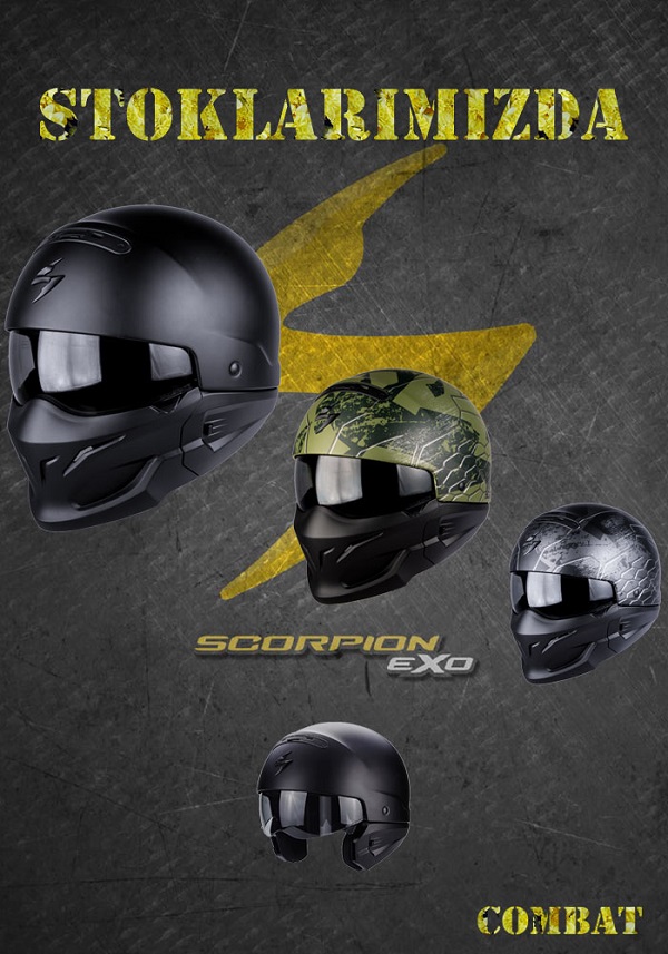 MOTOMAX : SCORPION EXO COMBAT STOKLARIMIZDA.