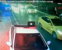 3 kişi bindikleri motosiklet ters yönde otomobille kafa kafaya çarpıştı