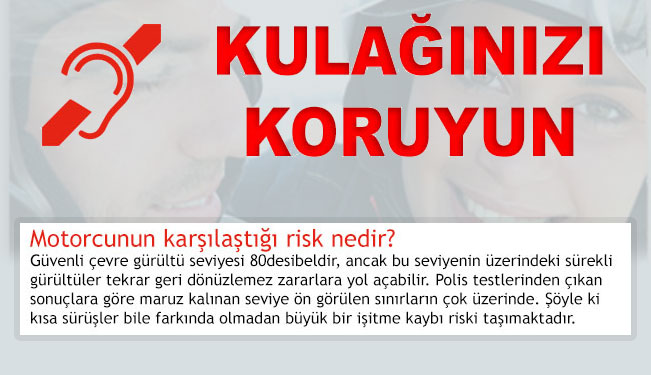 Motorcuların Karşılaştığı Risk. İşitme Kaybı !